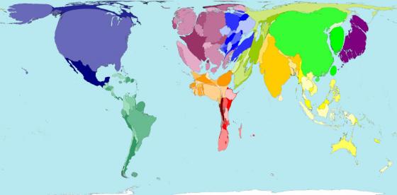 Map of world’s industrial consumption worldwide. Source: GOFFMAN (2007)